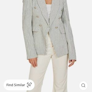 Dolce Cabo Pale Green and White Seersucker Summer Blazer
